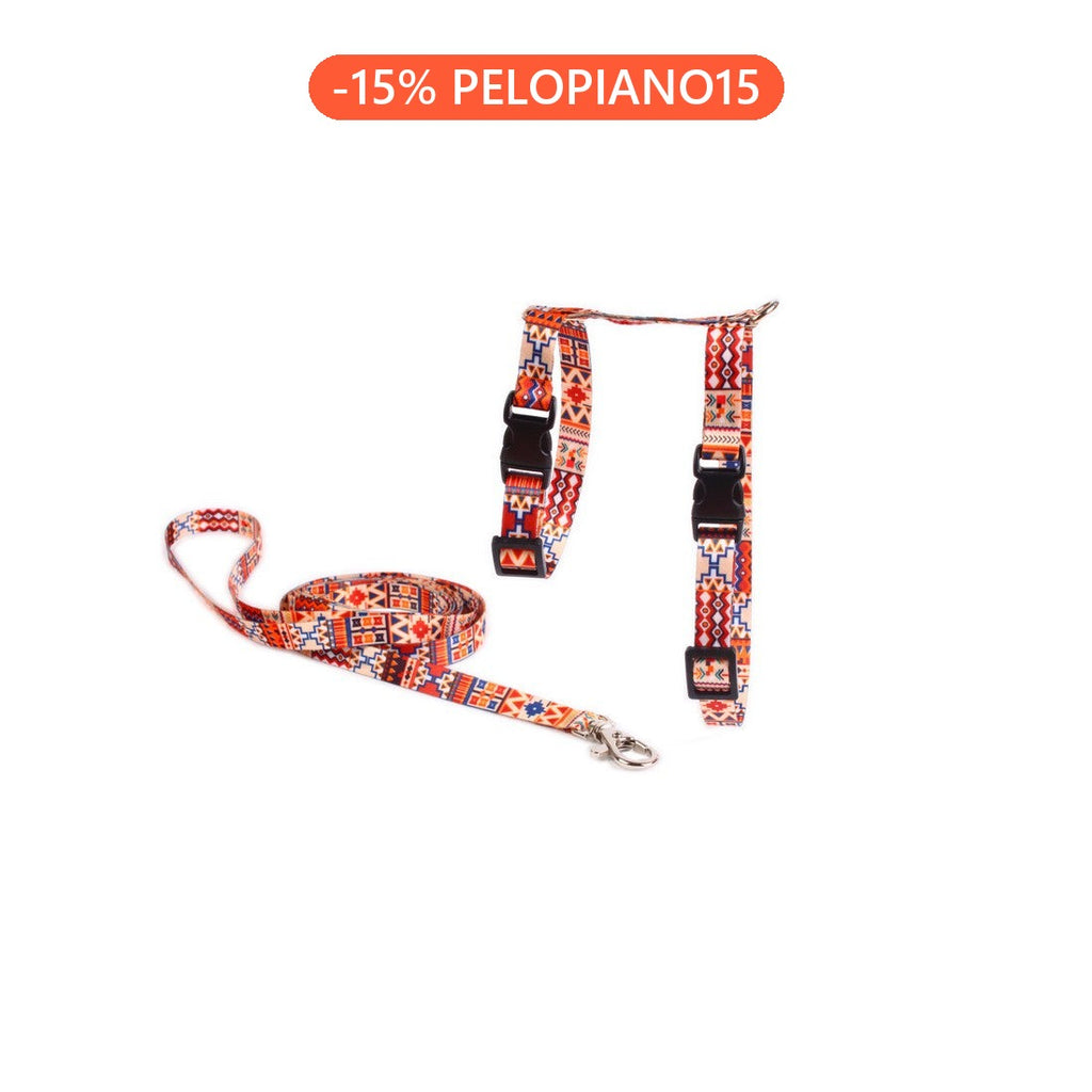 Set Pettorina e Guinzaglio Gatto Boho